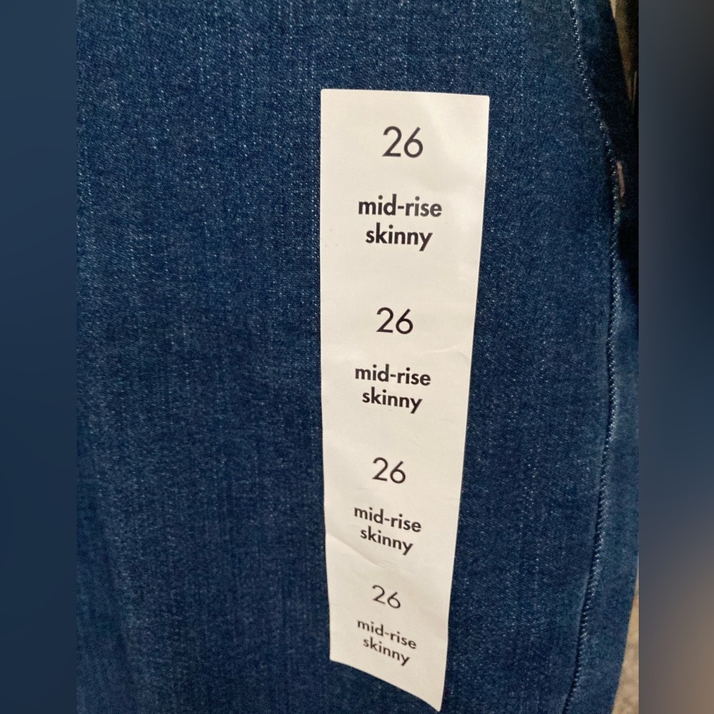 Ava & Viv Skinny Jeans 26 Mid Rise Skinny Dark Wash NWT - Picture 4 of 15